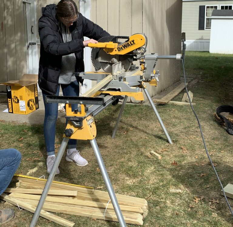 The Boards are Sized for the Ramp and the Extra Pieces are Thrown into a Pile.